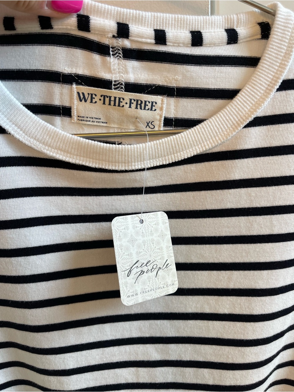 NWT! Free People Striped Tee - XS - Picture 2 of 2